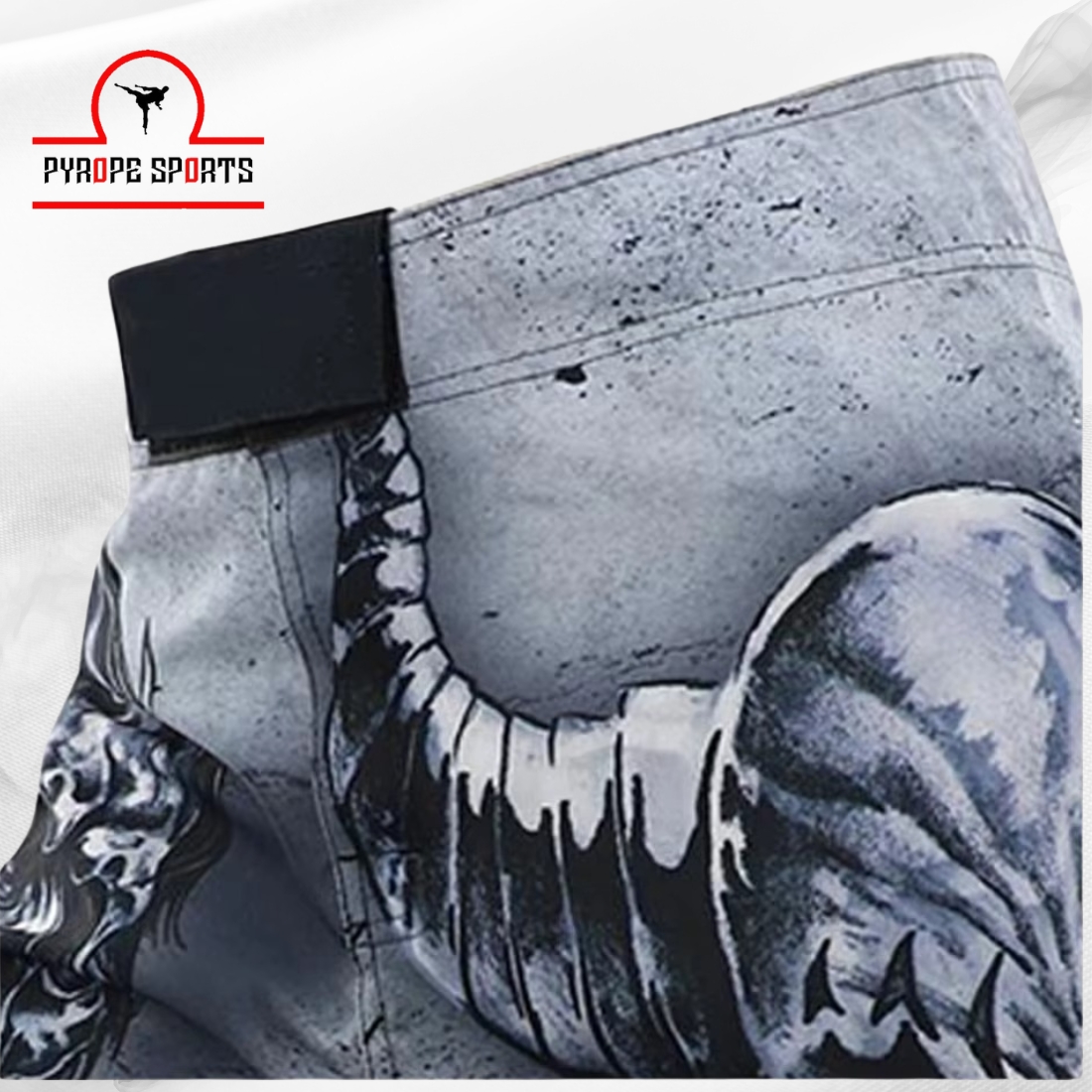 Custom Skull Design MMA Fight Shorts – High Performance Combat Training Shorts - Image 4