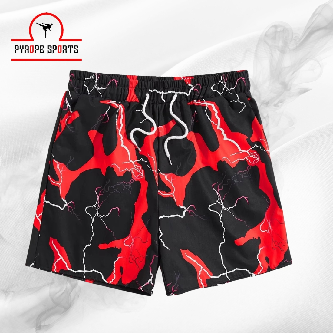 Custom Lightning Print MMA Training Shorts – Breathable Gym & Fight Shorts