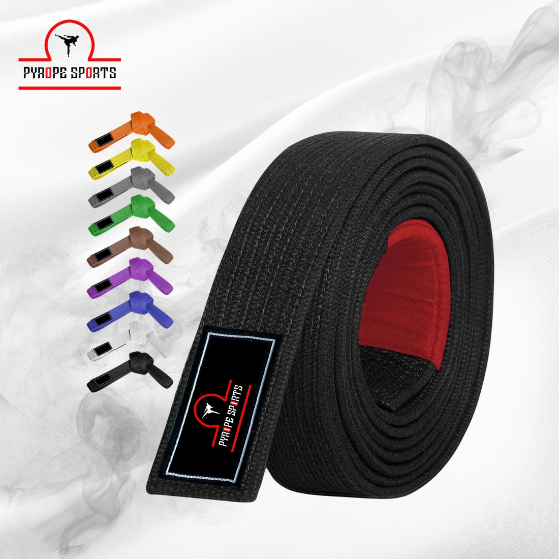 BJJ Black Belt with Red Bar IBJJF Approved Brazilian Jiu Jitsu Belt Premium Cotton - Image 4