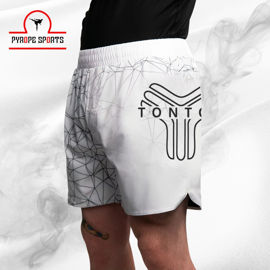 Premium Geometric MMA Training Shorts – Lightweight Athletic Gym Shorts - Image 2