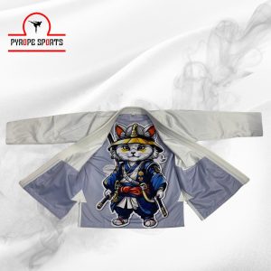 Samurai Cat BJJ Gi – Custom Brazilian Jiu Jitsu Kimono | Anime Style Martial Arts Uniform