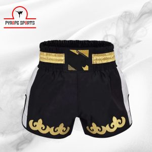 Black & Gold Muay Thai Shorts – Elite Fight Collection