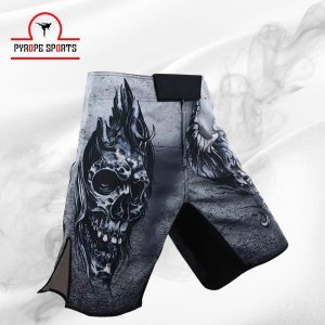 Custom Skull Design MMA Fight Shorts – High Performance Combat Training Shorts