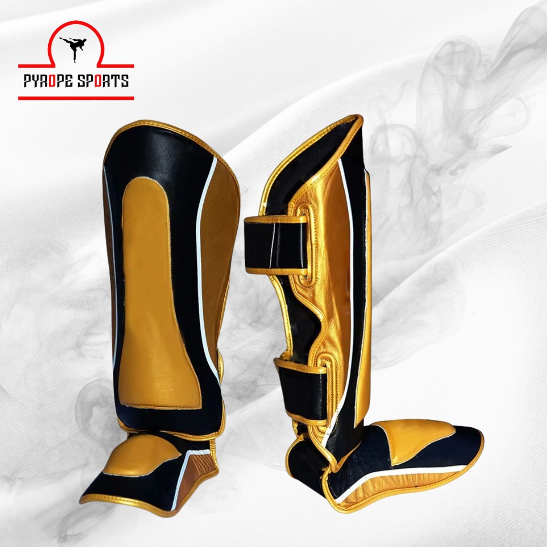 Premium Muay Thai Shin Guards – Gold Edition | MMA & Kickboxing Leg Protection
