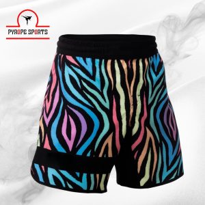 Multicolor Zebra Muay Thai Shorts for Men – Lightweight MMA Fight Shorts | Custom Kickboxing Training Wear