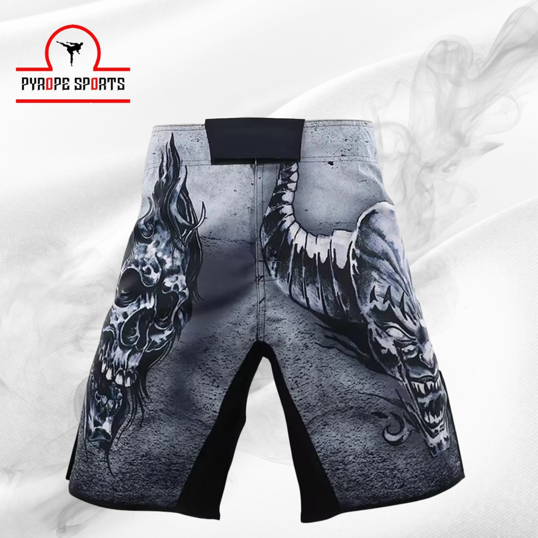 Custom Skull Design MMA Fight Shorts – High Performance Combat Training Shorts - Image 2