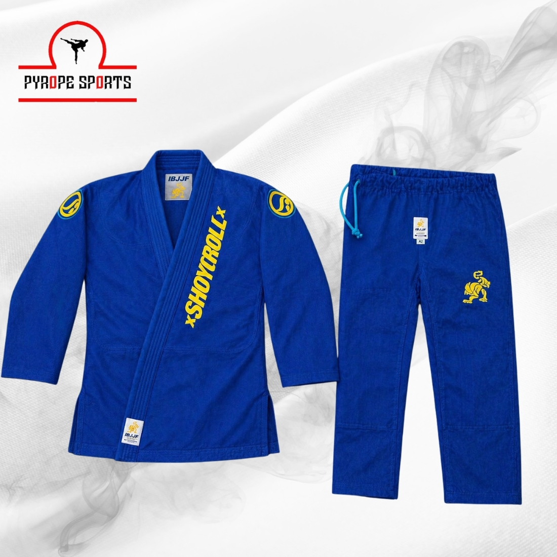 Albino & Preto Shoyoroll Batch 6 BJJ Gi Jiu Jitsu Uniform Blue 450 GSM - Image 3