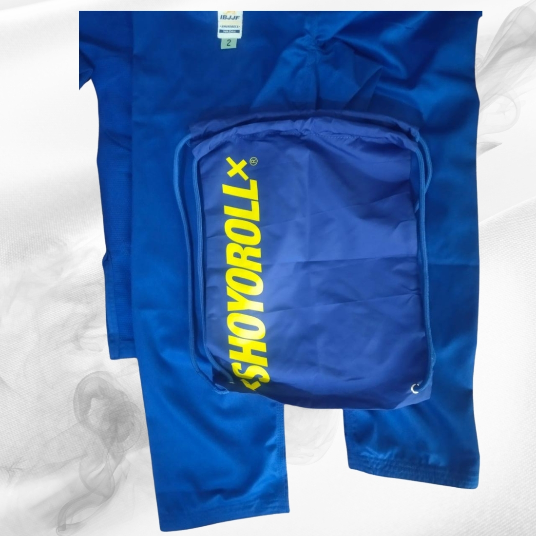 Albino & Preto Shoyoroll Batch 6 BJJ Gi Jiu Jitsu Uniform Blue 450 GSM - Image 4